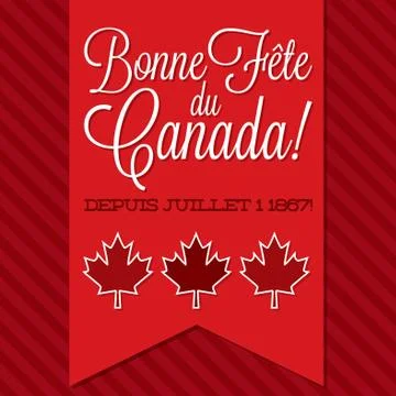 Canada Day sash card in vector format. Ilustración de archivo
