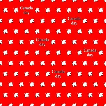 Canada day. Seamless pattern with maple leaves. Vector illustration isolated on Stock Illustration