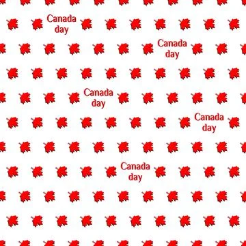 Canada day. Seamless pattern with maple leaves. Vector illustration isolated on Illustrazione stock