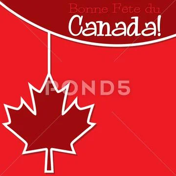 Canada Day string card in vector format. Stock-Illustration