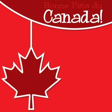 Canada Day string card in vector format. Illustrazione stock