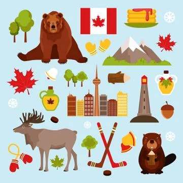 Canada decorative set Stock Illustration