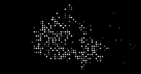Canada Dot Map Revealed by Falling Particles Stock Footage 319860302