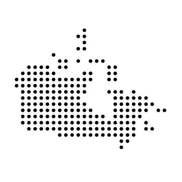 Canada dotted vector map Illustrazione stock
