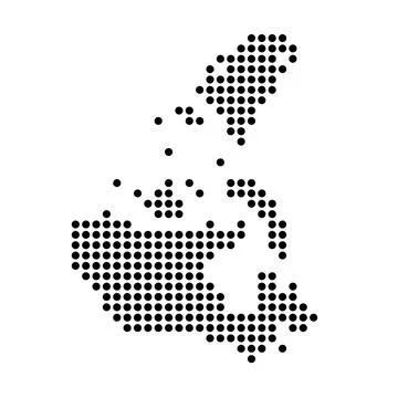 Canada dotted vector map Stock Illustration
