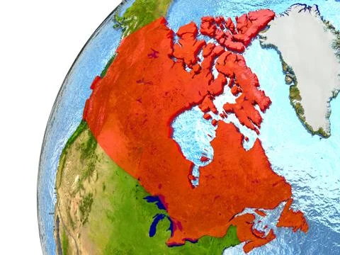 Canada on Earth Stock Illustration