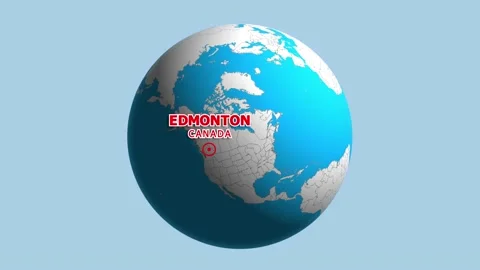 CANADA EDMONTON ZOOM IN FROM SPACE Stock Footage 177461510