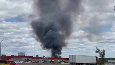 Canada: Explosion At Propane Storage Facility In Barrie, Ontario Stock Footage 170454954