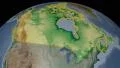 Canada extruded. Bumps shaded. 4k or 4k+ Resolution