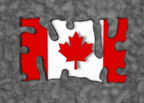 Canada flag - 3d illustration Illustrazione stock