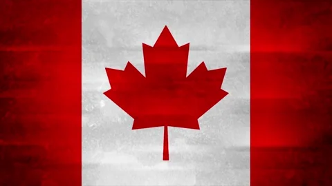 Canada flag abstract motion background with grunge wall texture Stock Footage 335676701