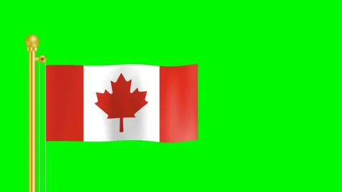 Canada flag animation Stock Footage 198029937