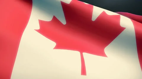 Canada Flag Animation Loop Stock Footage 38006043