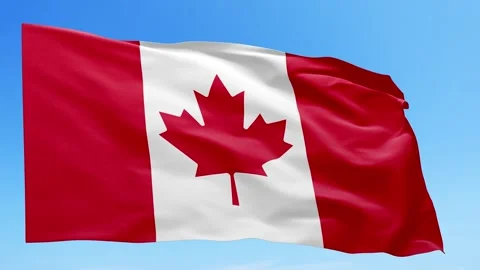 Canada Flag Animation – Seamless Loop (4K UHD) Stock Footage 317624068