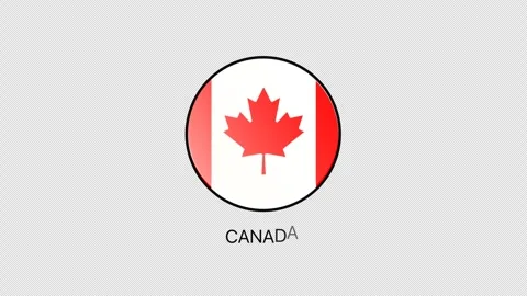 Canada Flag Animation with Text, Flag Appearance and Fade-Out Effect Vidéo 340258914