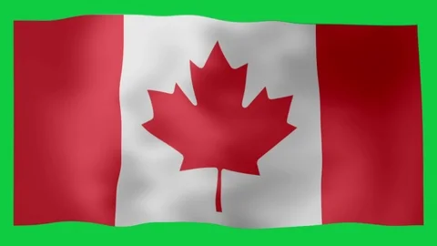 Canada Flag Animation - waving to flat 库存影片 108513751