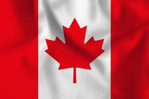 Canada flag background with fabric texture Stock Photos