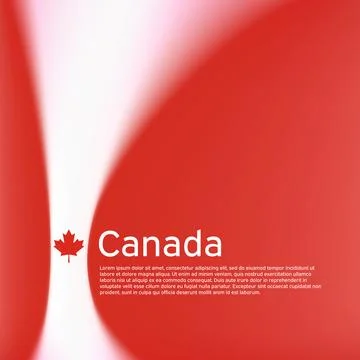 Canada flag background, template. Blurred patterns in colors of canadian flag Illustrazione stock