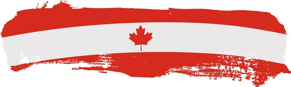 Canada flag brush element, vector illustration on a white background Stock Illustration