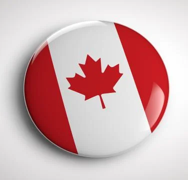 Canada Flag Button Stock Illustration