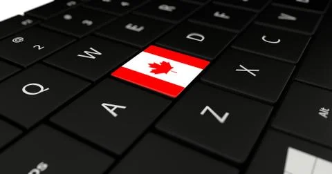 Canada flag button  Stock Illustration
