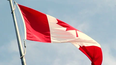 Canada flag close up Stock Footage 54800776