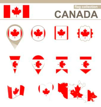 Canada Flag Collection Stock Illustration