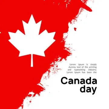 Canada flag day, maple leaf day design background. Happy Canadian national day 库存插图