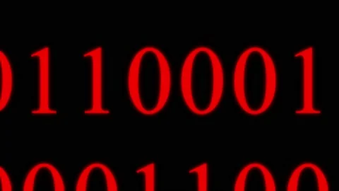 Canada Flag in Digital Binary Numbers cyber style matrix Video stock 135291524