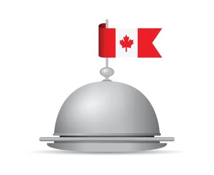 Canada flag dinner platter Stock-Illustration