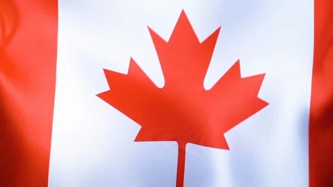 Canada Flag Flapping Stock Footage 118972439