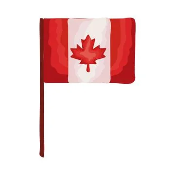 Canada flag flat style icon Stock Illustration