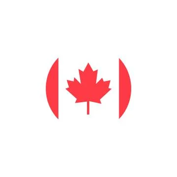 Canada flag flat vector illustration isolated Stock Illustration