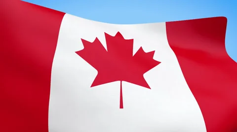Canada Flag Stock Footage 32199056