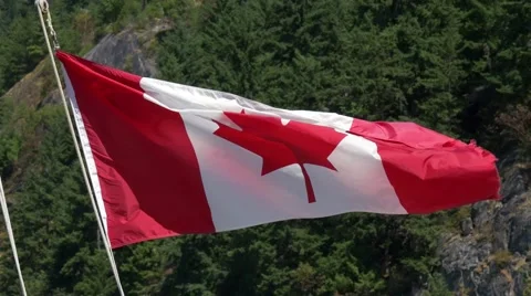 Canada flag Vídeo Stock 54802010