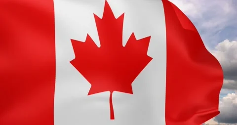 Canada flag Stock Footage 199747352