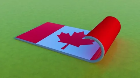 Canada Flag Video stock 255884583