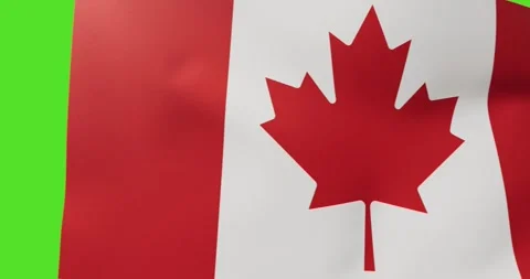Canada flag on green screen. Video transition Stock-Footage 331670274