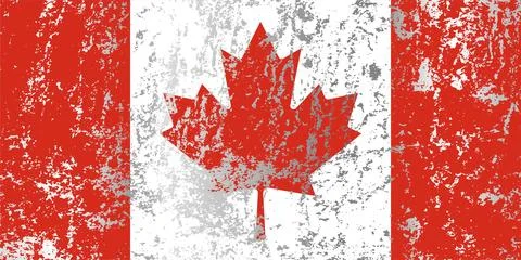 Canada flag with grunge effect. Stock Illustration