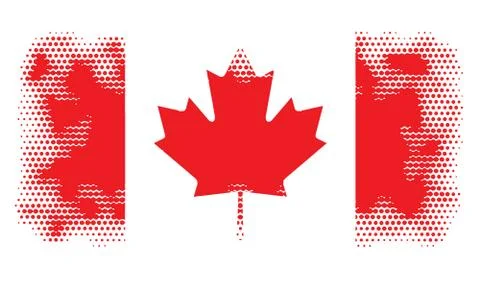 Canada flag halftone Stock Illustration