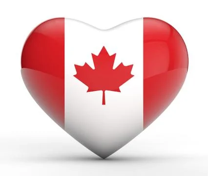 Canada flag heart Stock Illustration