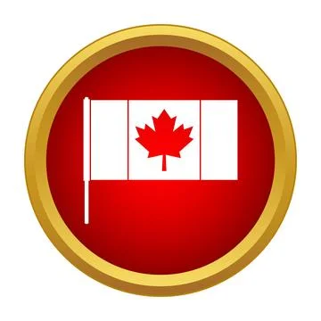 Canada flag icon button displaying patriotism イラスト素材