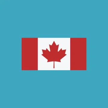 Canada flag icon in flat design Stock Illustration