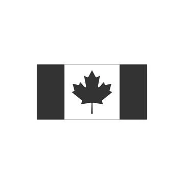 Canada flag icon isolated. Flat design. Vector Illustration Stock Illustration