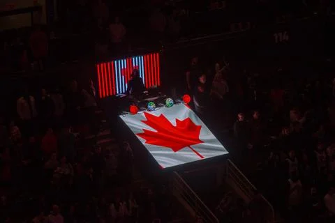 Canada Flag inside of the building Stock Photos