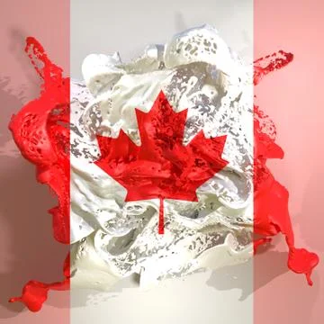Canada flag liquid Stock Illustration