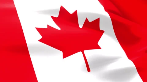 Canada Flag Looping Animation Background Stock Footage 251785211