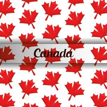 Canada flag map monument Stock Illustration