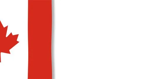 Canada flag with maple leaf and white copy space for Canadian Labour Day ho.. Stock Illustration