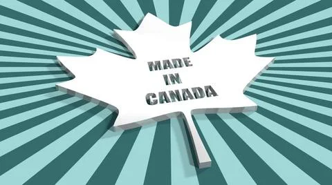 Canada flag maple leaf on sun rays background From canada national flag el... Stock Photos